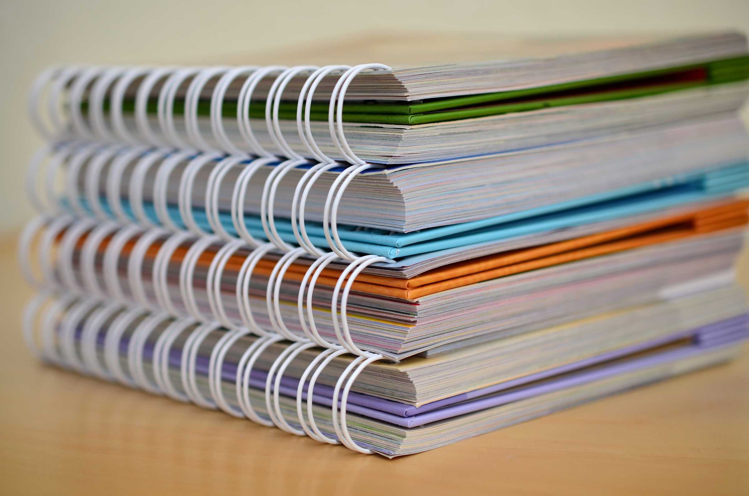 Bound notebooks