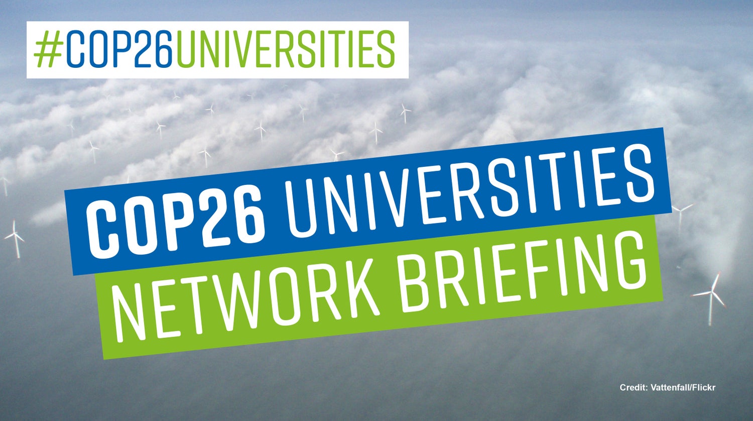COP26 Universities Network Briefing Poster