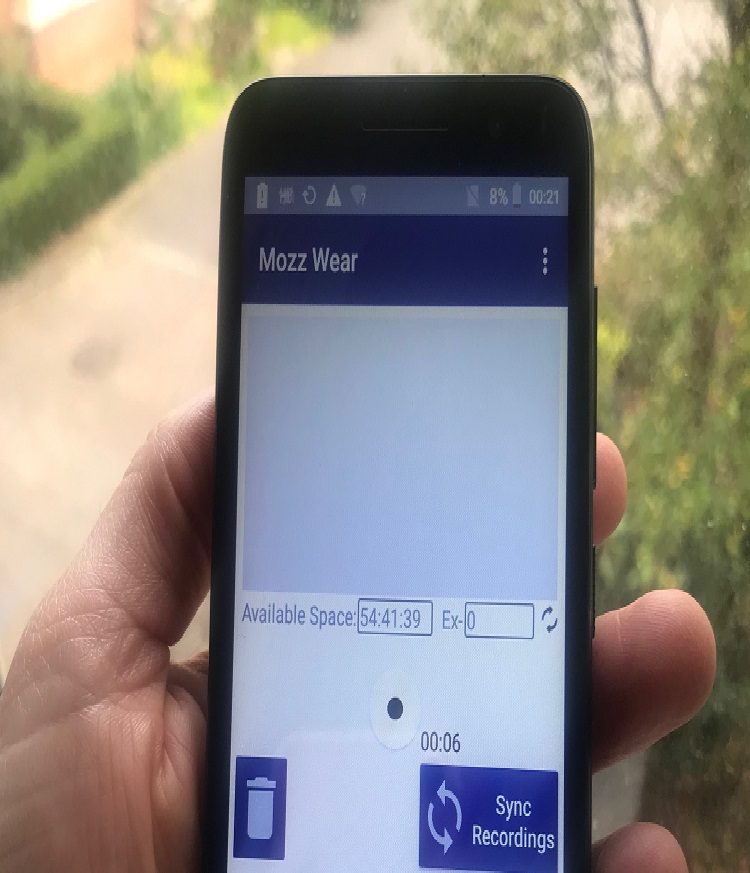 Mobile phones being used to identify species of mosquitoes using the sound of their flight tones