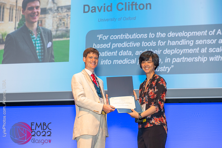 David Clifton accepting his award