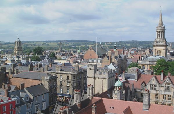 Oxford spires and oxfordshire countryside