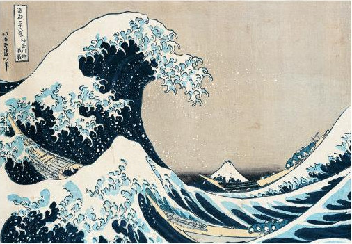 'The great wave off kanagawa', a woodblock print from the 1800s by Japanese artist Katsushika Hokusai 