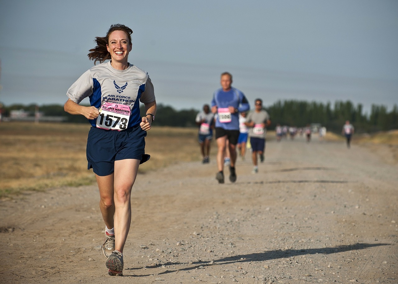 Runners in a marathon race