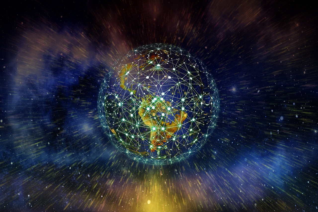 Stock image of online network