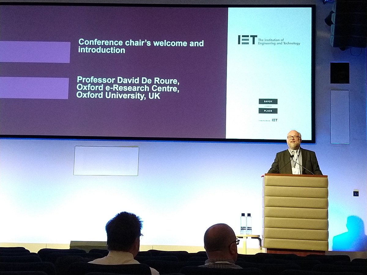 Professor David De Roure presenting at the Living in the Internet of Things conference 