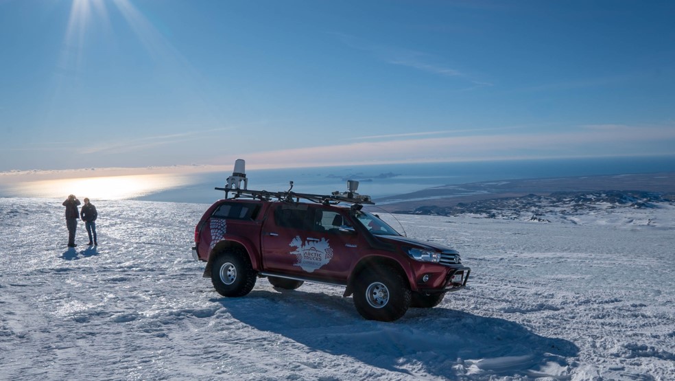 Data collection by the Oxford Robotics Institute team in a LandRober in the Arctic in February 2018 on a variety of different wild terrains