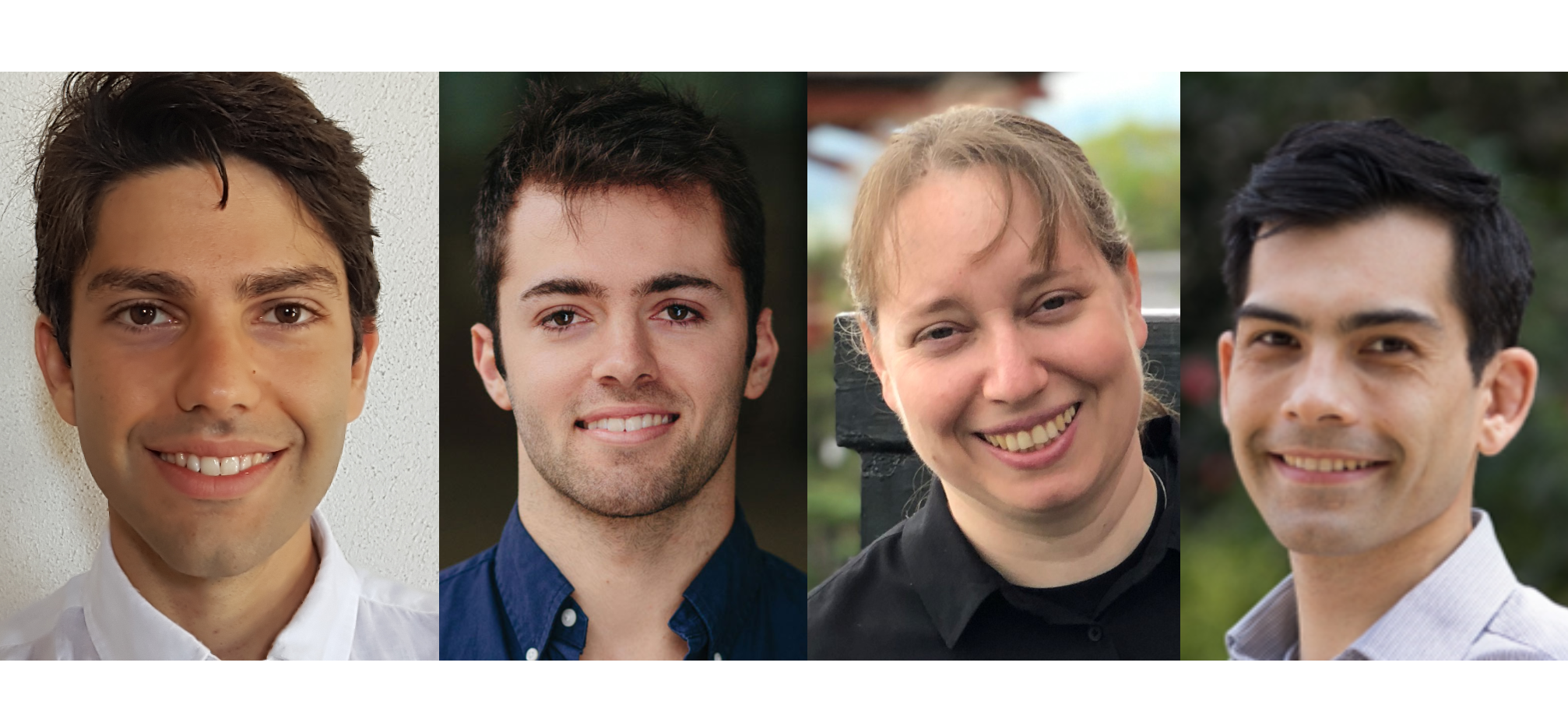 Collage of four new academics in 2020