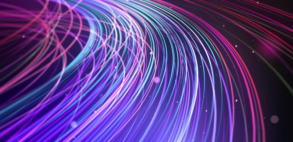 Stock photo of fibreoptic light streams