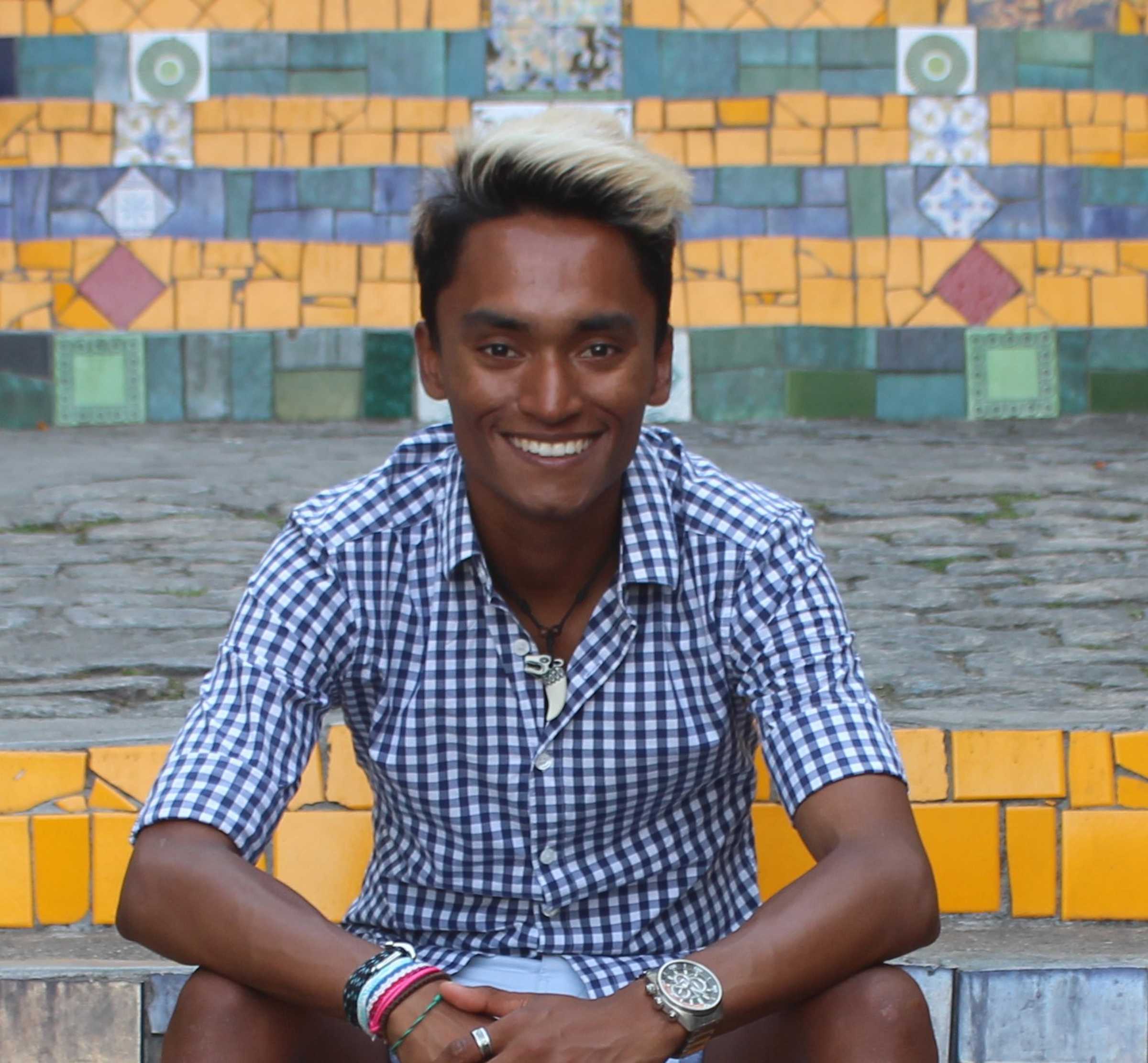Close up of young man smiling