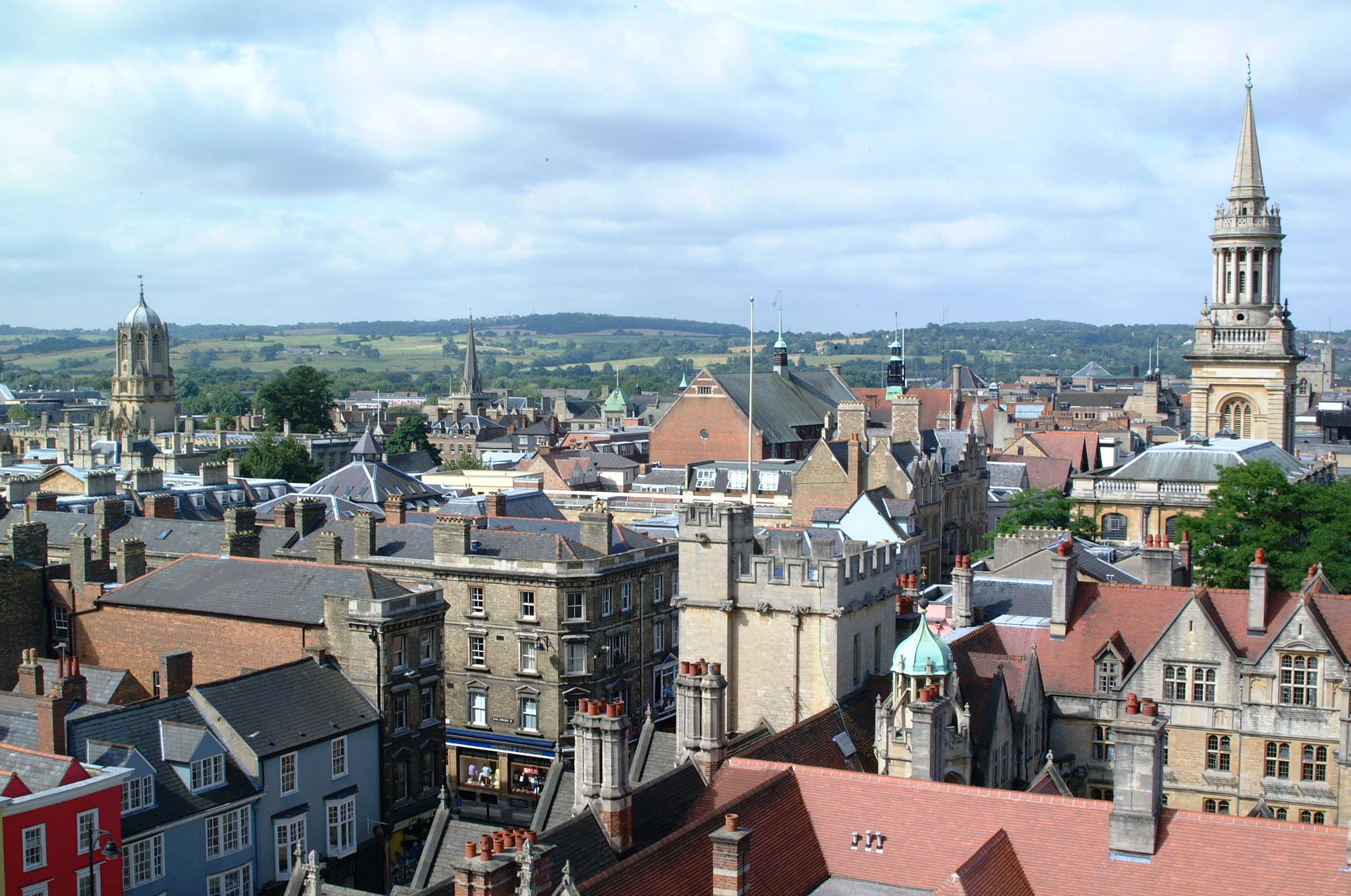 Oxford spires and oxfordshire countryside