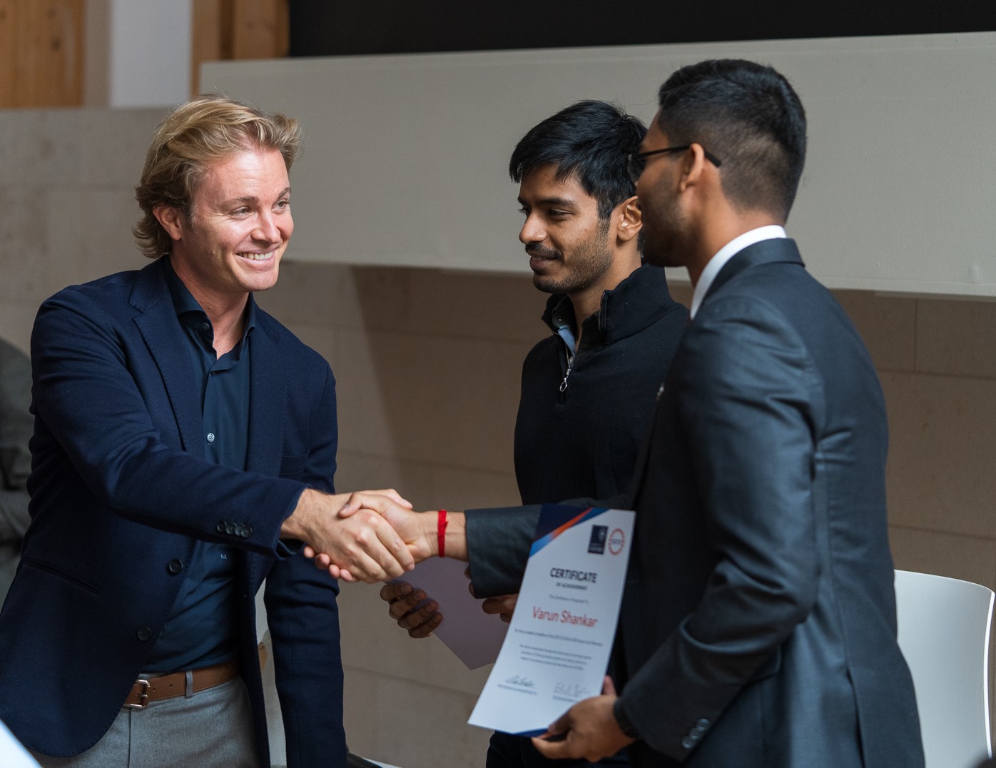 Nico Rosberg meets Oxford students sponsored by Rosberg Philanthropies to research climate change solutions
