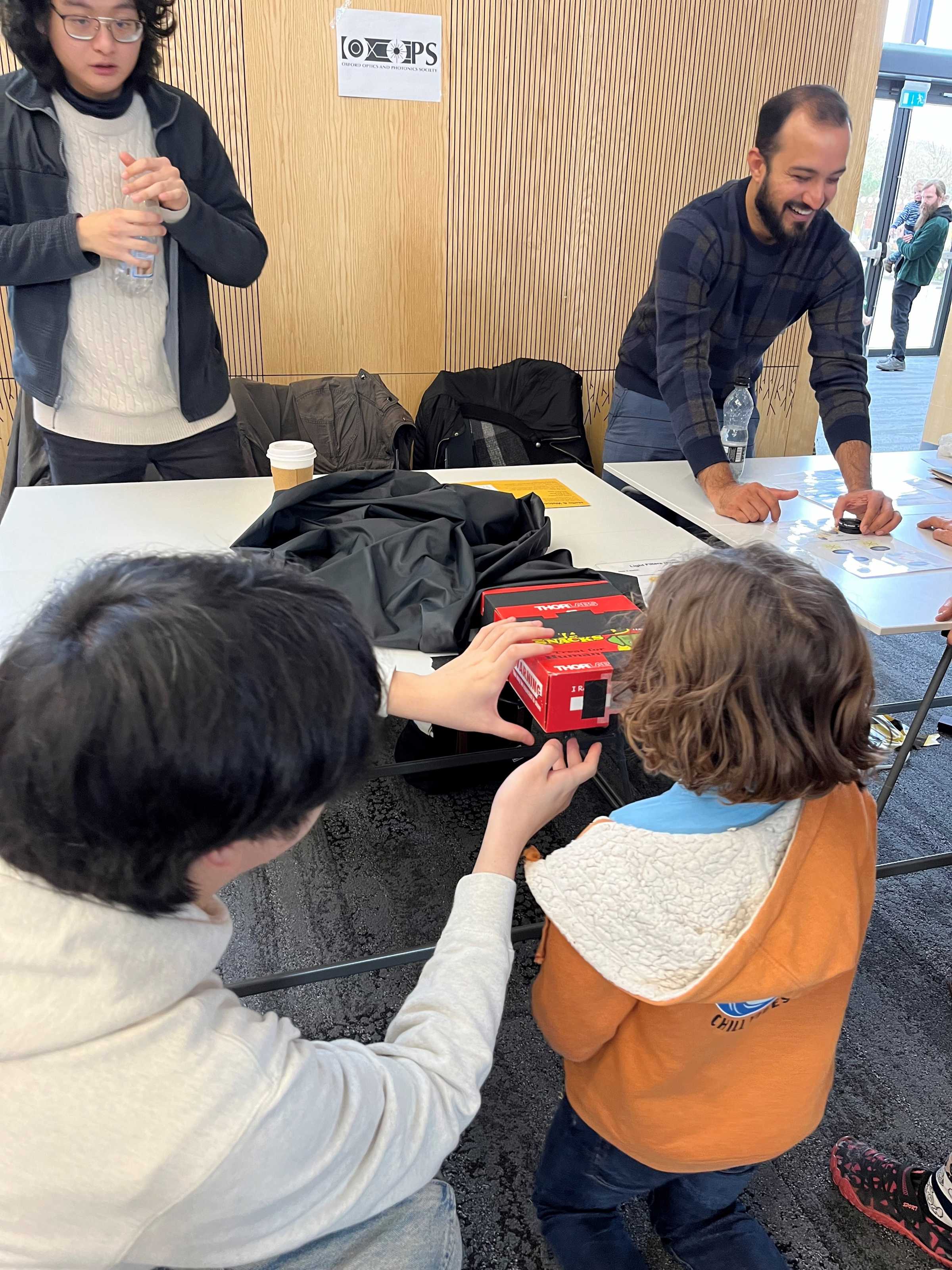 Oxford Optics and Photonics Society stall at the Oxford Brookes Science Bazaar 2024