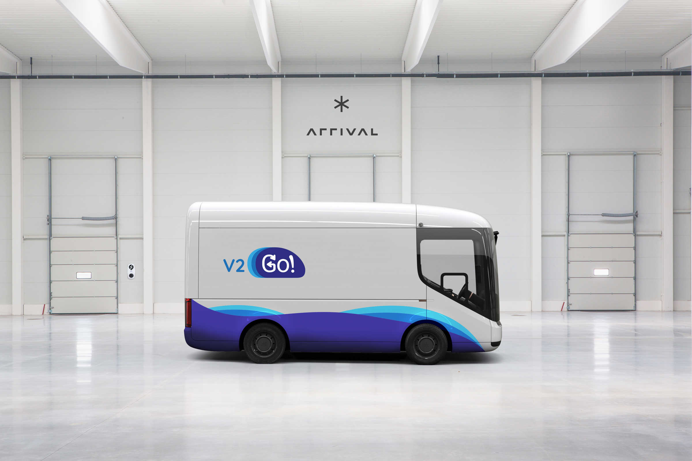 A futuristic and square looking van