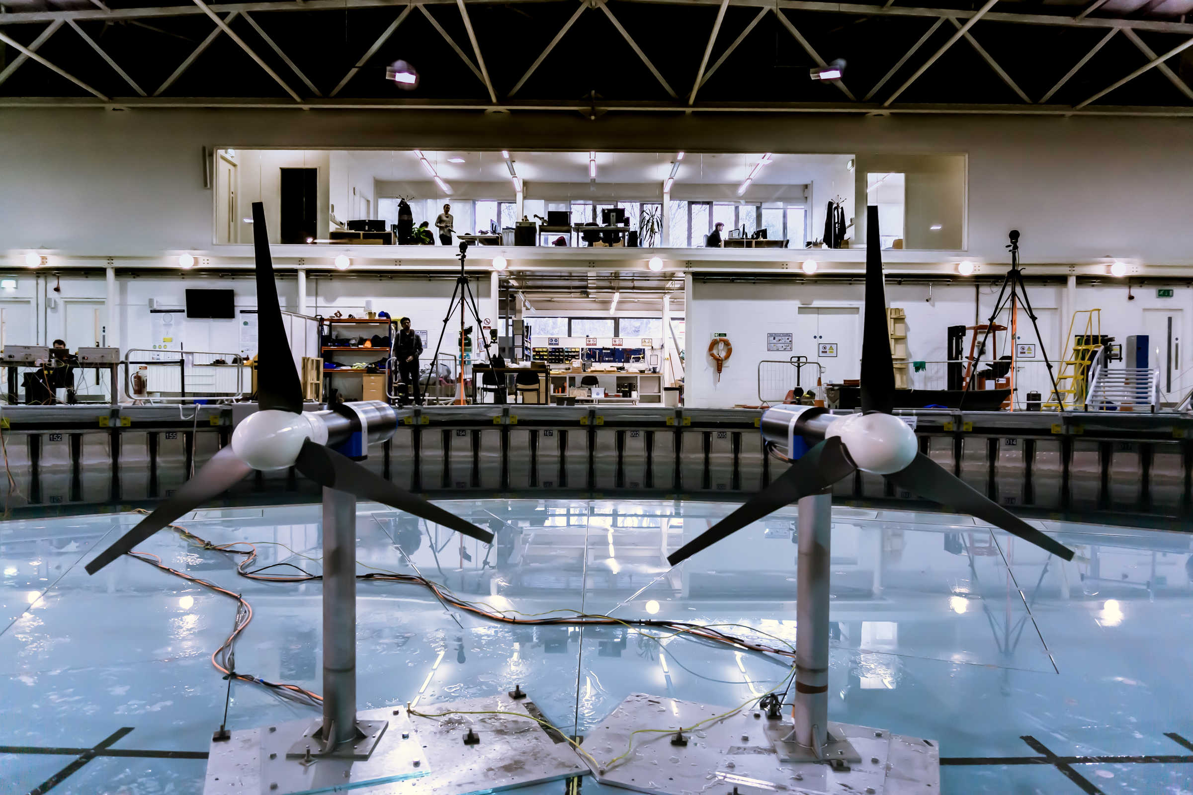 Rotors on surface of pool