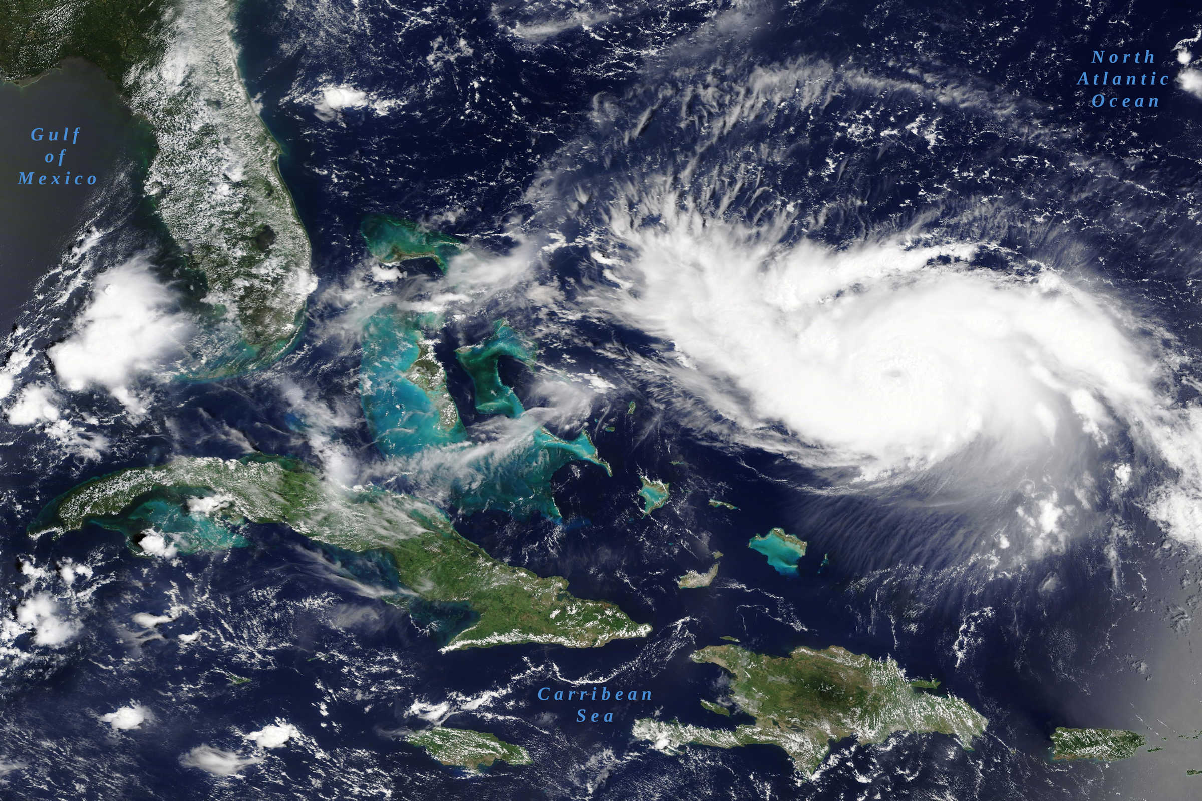 Aerial view of a storm