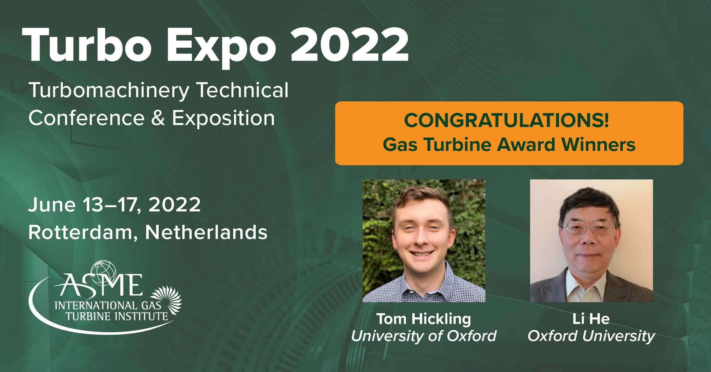 2020 American Society of Mechanical Engineers (ASME) Gas Turbine Award