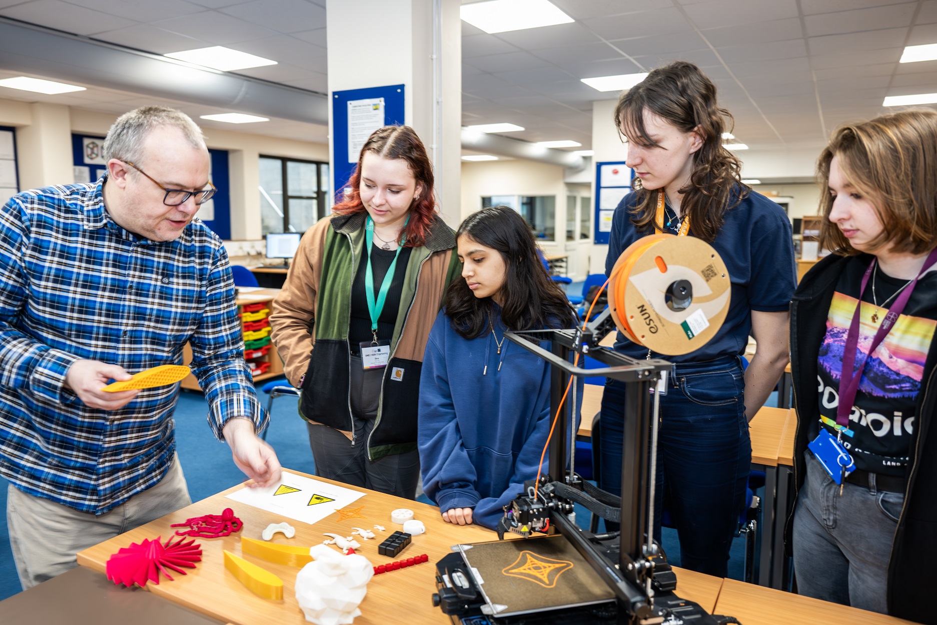 Participants of Access programme Uncover Engineering 2024 during the 3D Printing workshop